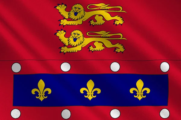 Ornské vlajka v Normandii je oblast Francie — Stock fotografie