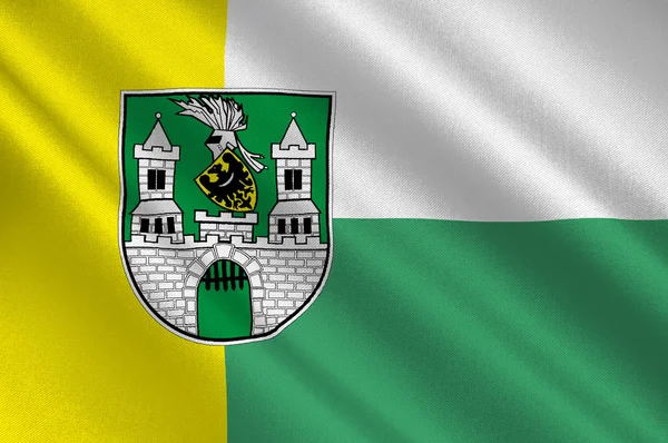Flagge der Stadt Zielona Gora in der Woiwodschaft Lubusz in Westpolen — Stockfoto