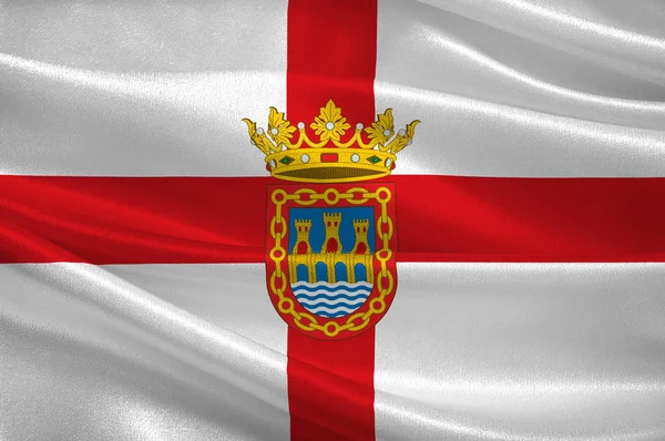 Vlajka Tudela v Navarre ve Španělsku — Stock fotografie