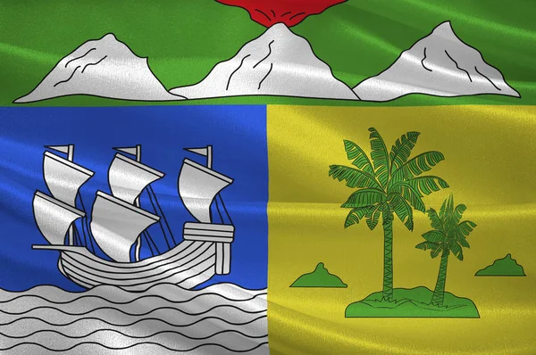 Saint-Denis-flaggan i Reunion — Stockfoto