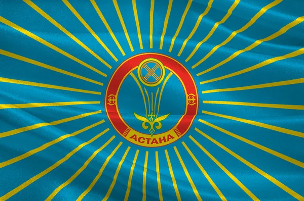 Flag of Astana, Kazakhstan — Stock Photo, Image