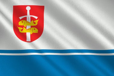 Flag of Gdynia in the Pomeranian Voivodeship of Poland clipart