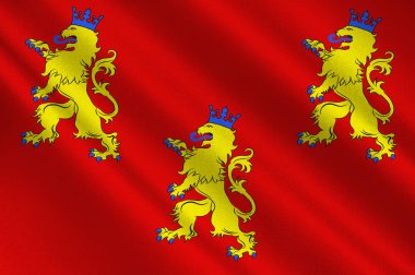 Nouvelle-Aquitaine şehrindeki Dordogne bayrağı en büyük yöneti