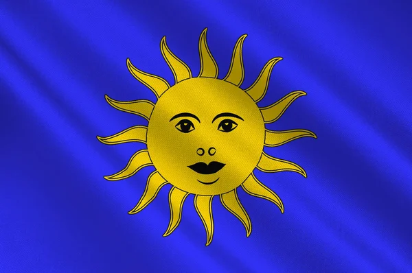 Флаг Нерака в Лот-э-Гаронне из Нувель-Аквитании - лар — стоковое фото