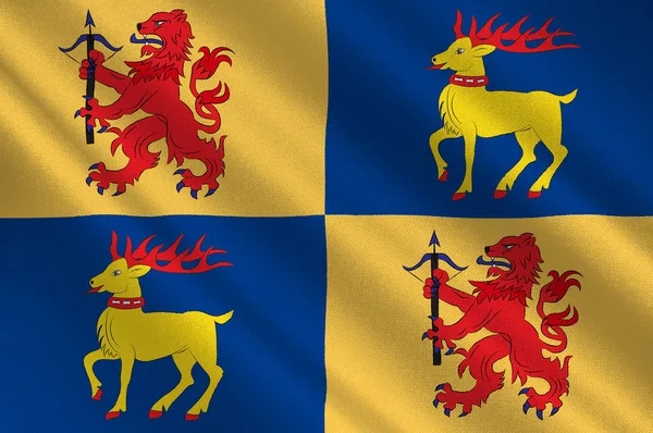 Flagge des Kreises Kalmar ist eine Grafschaft in Südschweden — Stockfoto
