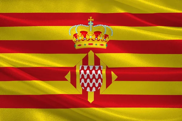 Bandera de Girona es una ciudad de España — Foto de Stock