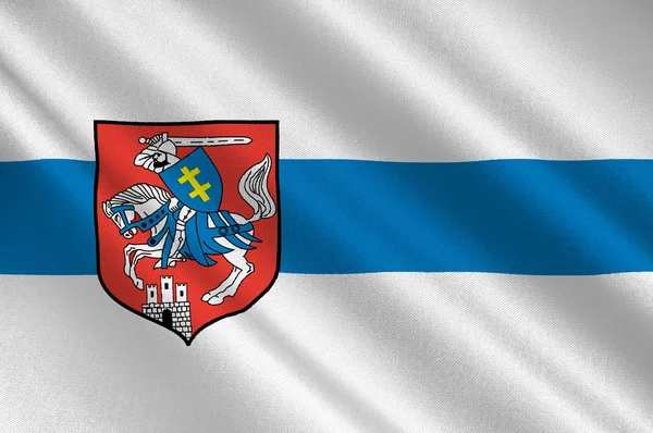 Bandeira da cidade de Siedlce na voivodia de Masovian no leste da Polônia — Fotografia de Stock