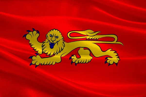 Прапор Лаваль в Майєнн Пеї-де-ла-Луар () — регіон Фран — стокове фото