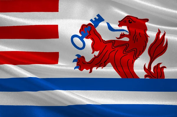 Bandiera di Terneuzen of Zeeland, Paesi Bassi — Foto Stock