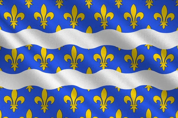 Vlag van Seine-et-Marne, Frankrijk — Stockfoto