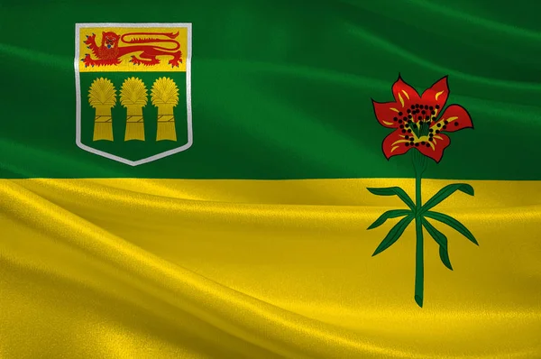 Vlag van Saskatchewan in Canada — Stockfoto