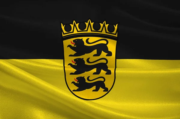 Vlag van Baden-Wuerttemberg het land van Duitsland — Stockfoto