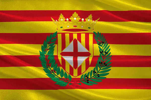 Флаг Барселоны - провинция Испании — стоковое фото