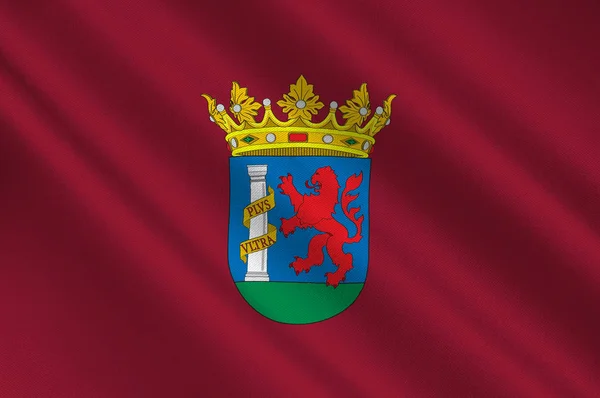 Flaga Badajoz w Estremadurze Hiszpanii — Zdjęcie stockowe