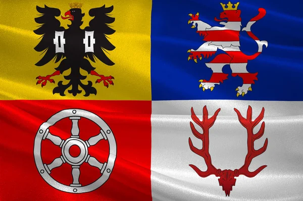 Прапор Нестійки-Hainich в Тюрінгії в Німеччині — стокове фото