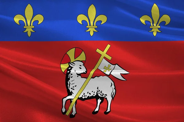 Flaga Rouen w Normandii jest regionem Francji — Zdjęcie stockowe