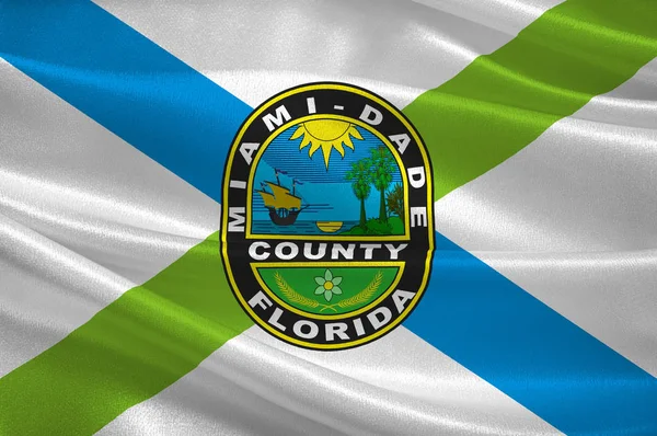 Bandera del Condado de Miami-Dade en Florida, Estados Unidos — Foto de Stock
