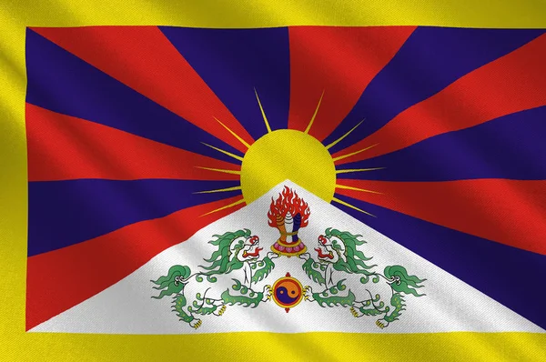 Vlajka Tibetské autonomní oblasti v Číně — Stock fotografie
