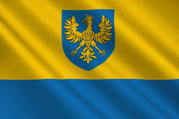 Flagga Opole vojvodskap i Polen — Stockfoto