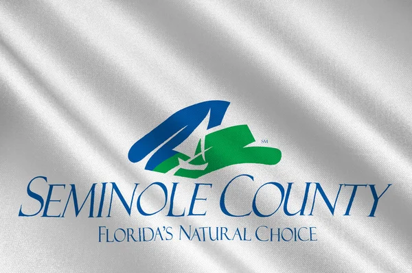 Bandera del Condado de Seminole en Florida, Estados Unidos — Foto de Stock