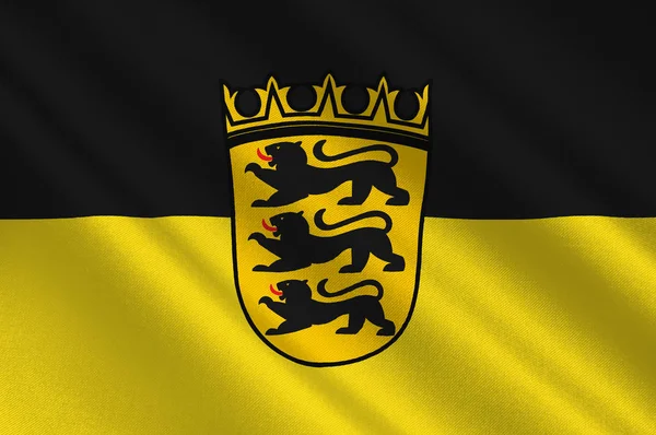 Flaga Badenii-Wirtembergii kraju związekniemcy — Zdjęcie stockowe