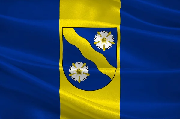 Bandera de Gamprin en Liechtenstein — Foto de Stock