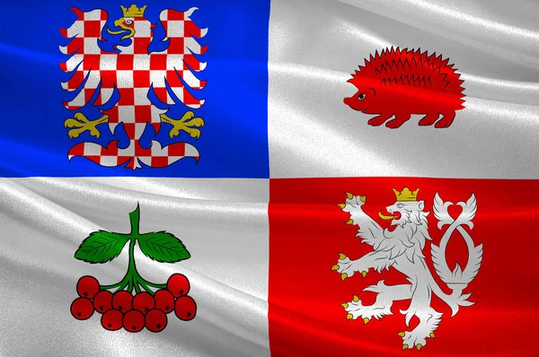 Bandera de Vysocina Region en República Checa — Foto de Stock