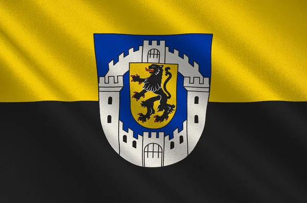 Bergheim flagga i Nordrhein-Westfalen, Tyskland — Stockfoto