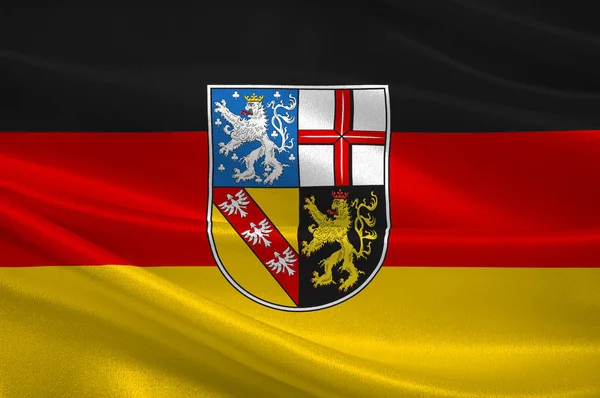Прапор Саарланд в Німеччині — стокове фото