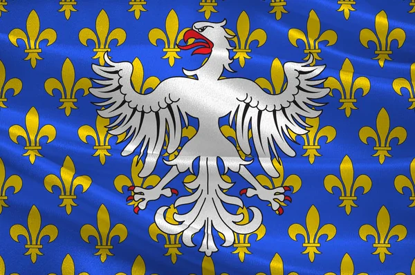 Bandeira de Le Puy-en-Velay in Haute-Loire of Auvergne-Rhone-Alpes r — Fotografia de Stock