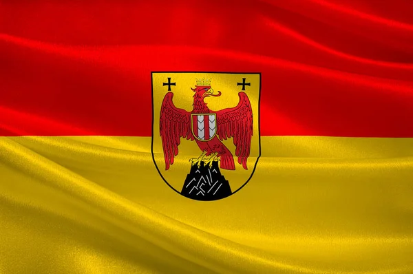 Vlajka státu Burgenland v Rakousku — Stock fotografie