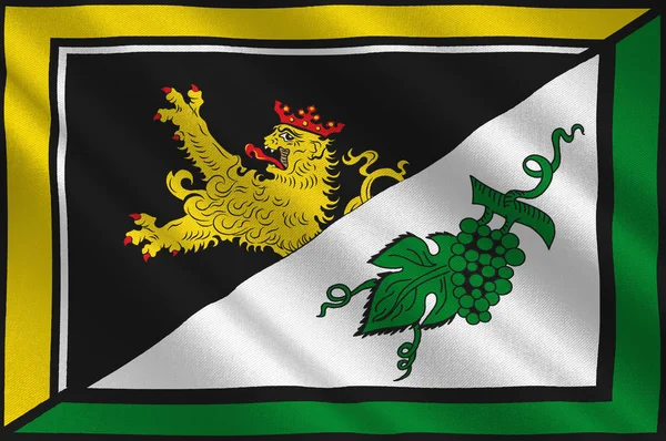 Vlajka Alzey-Land v Alzey-červi v Porýní-Falcku, Germa — Stock fotografie