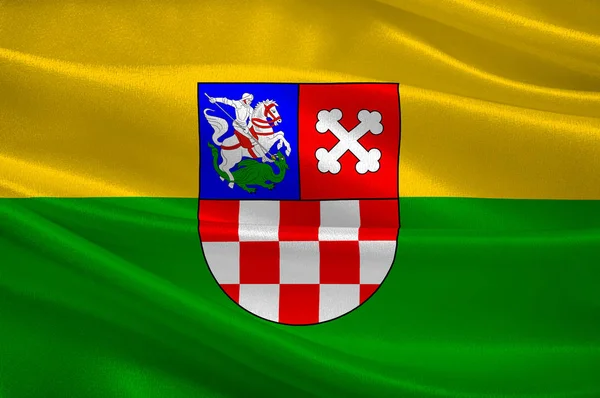 Bandeira do condado de Bjelovar-Bilogora na Croácia — Fotografia de Stock