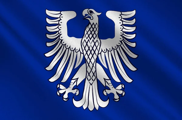 Schweinfurt-vlajka v Bavorsku, Německo — Stock fotografie