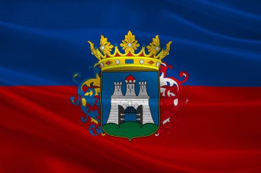 Macaristan 'ın Fejer Ilçesi 'nde Szekesfehervar bayrağı