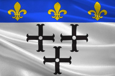 Fran 'deki Auvergne-Rhône-Alpes bölgesinin Allier bölgesinde Moulins bayrağı