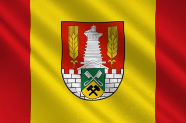 Lower Saxony, Almanya bölgesindeki Salzgitter bayrağı