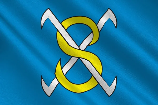 Vlag van Sangerhausen in de Duitse deelstaat Saksen-Anhalt — Stockfoto