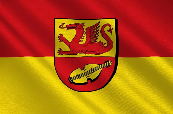 Bandeira de Alzey-Worms em Renânia-Palatinado, Alemania — Fotografia de Stock