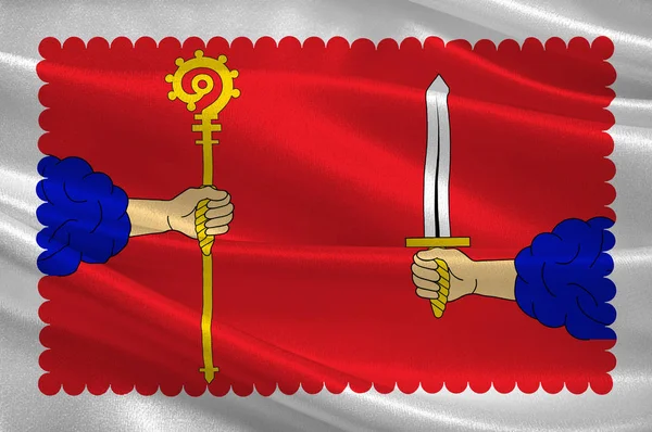 Bandera de Haute-Loire en la región de Auvernia-Ródano-Alpes en Francia — Foto de Stock
