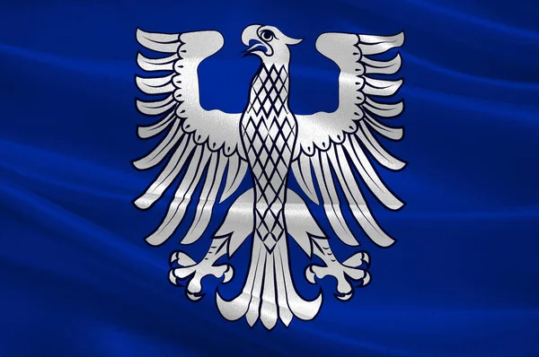 Прапор Швайнфурт в нижній Франконії в Баварії, Німеччина — стокове фото