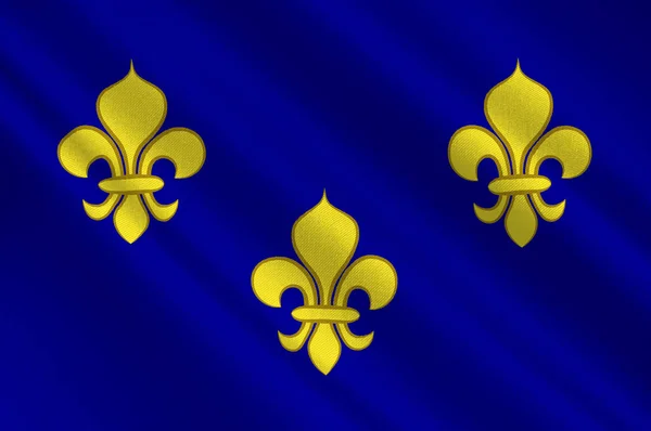 Bandiera di Ile-de-France, Francia — Foto Stock