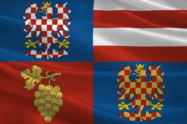 Flag of South Moravian Region in Czech Republic — Stock Photo, Image