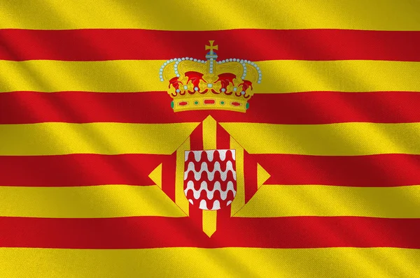 Gironas flagga är en stad i Spanien — Stockfoto