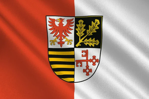 Bandeira de Potsdam-Mittelmark em Brandenburg, Alemania — Fotografia de Stock