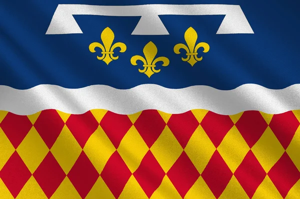 Flag of Charente in Nouvelle-Aquitaine is the largest administra — Stock Photo, Image