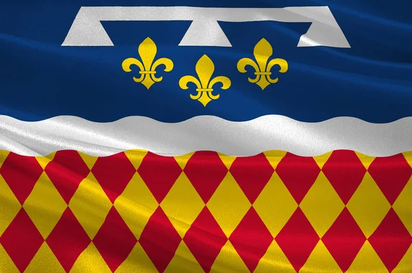Flag of Charente in Nouvelle-Aquitaine is the largest administra — Stock Photo, Image