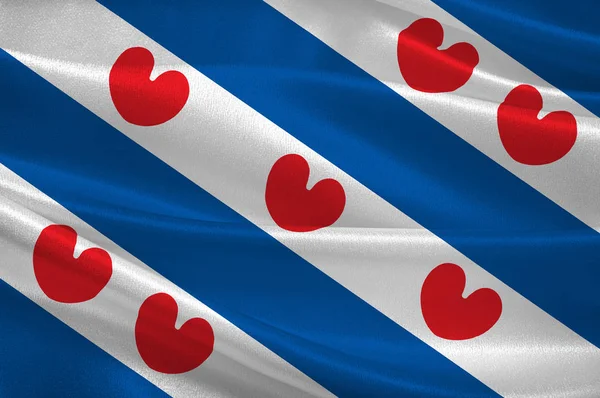 Flag of Friesland of Netherlands — Stock Photo, Image