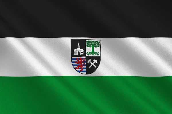 Σημαία της Γκελζενκίρχεν σε Βόρεια Ρηνανία-Βεστφαλία, Γερμανία — Φωτογραφία Αρχείου