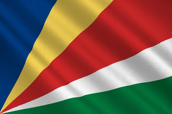 Bandera de Seychelles en África — Foto de Stock